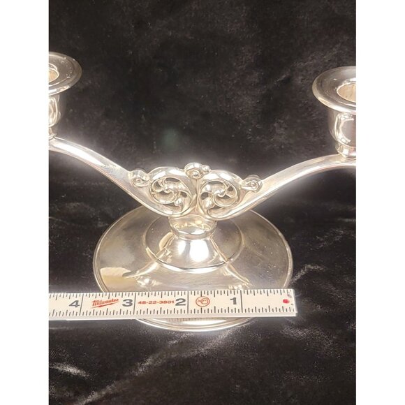 Vintage 1960s Oneida Silverplate Double Taper Candle Holder - Picture 6 of 14